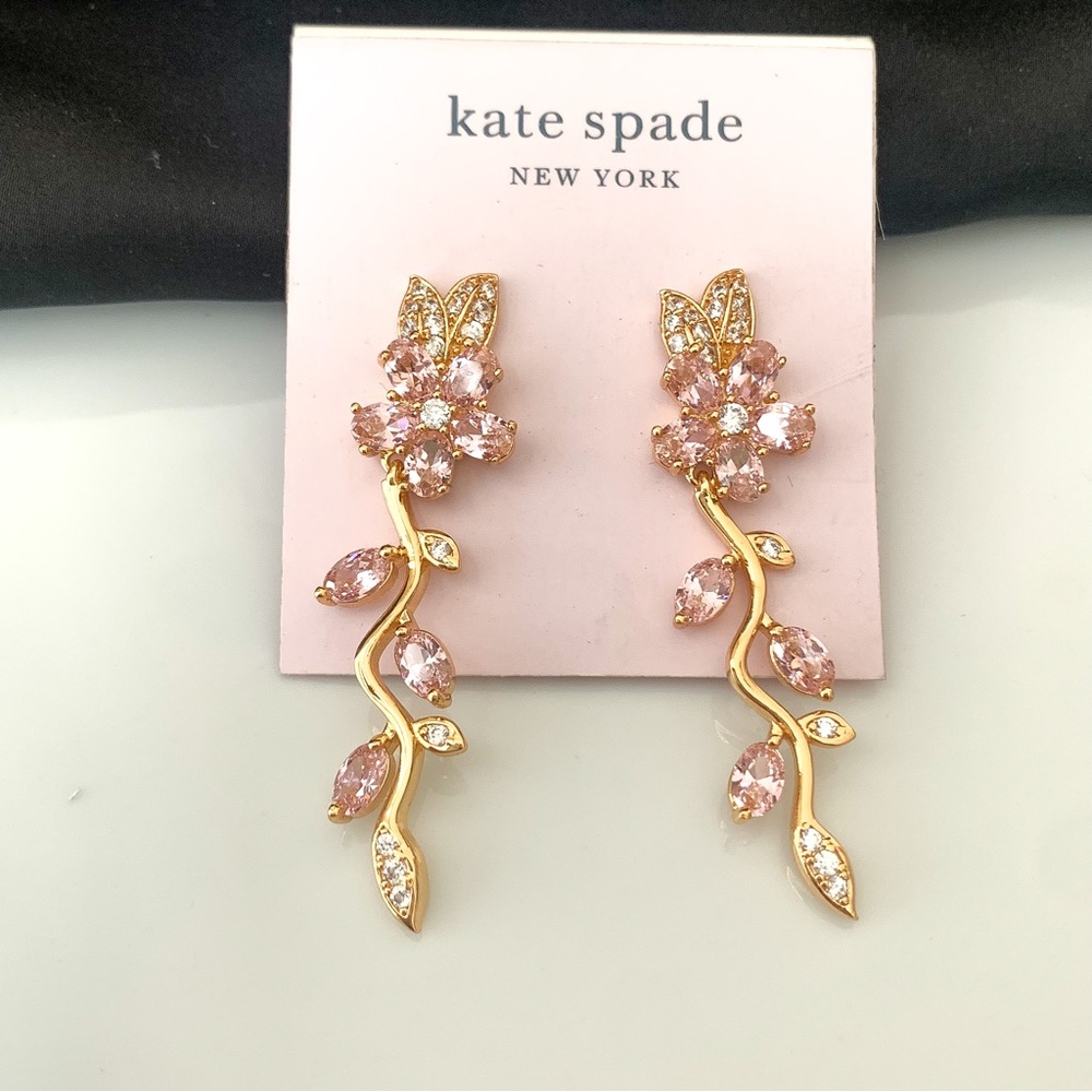 Kate Spade flower pendant earrings - Picture 2 of 4